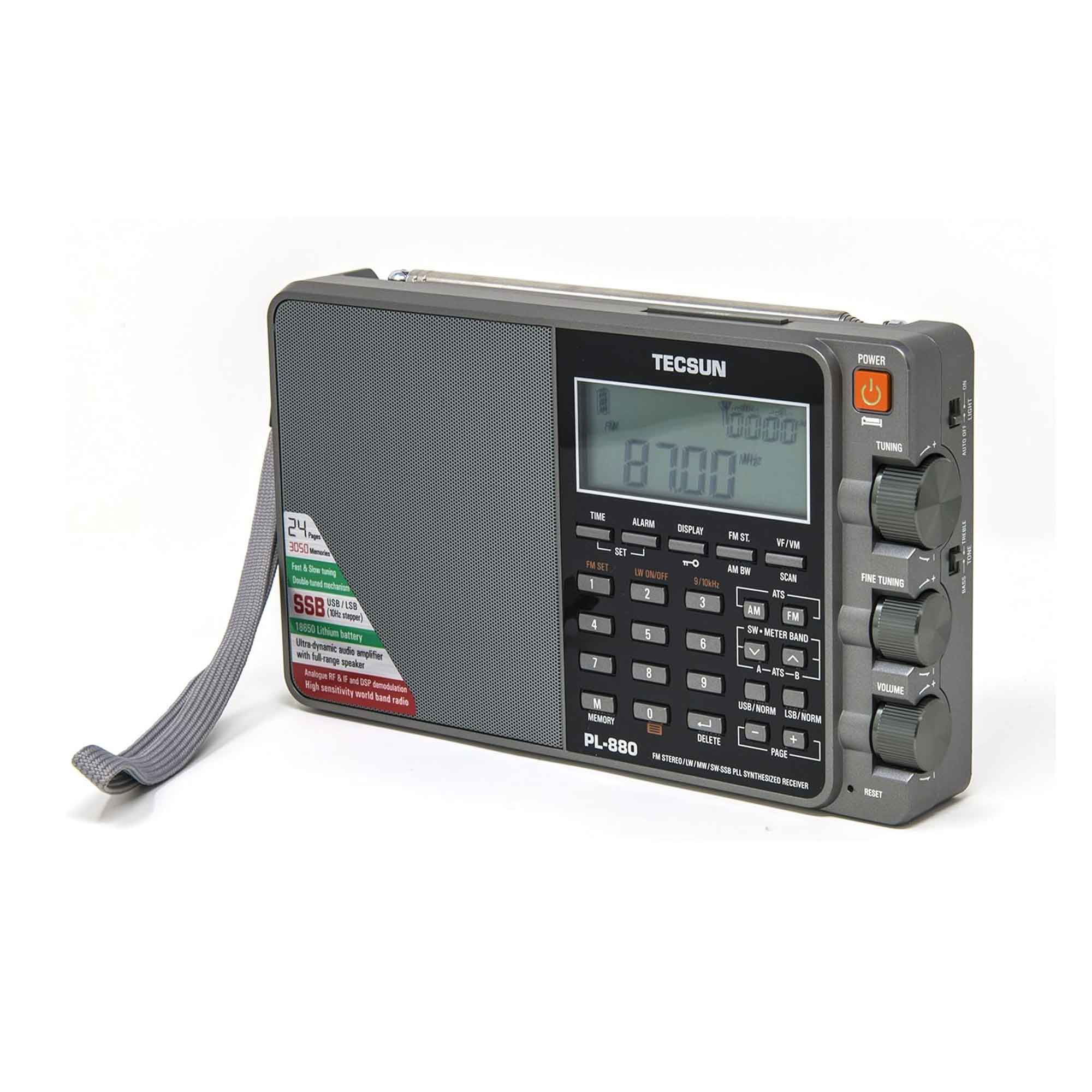 Tecsun PL880 PLL Dual Conversion AM FM Shortwave Portable Radio